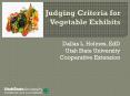 Judging Criteria for Vegetable Exhibits PowerPoint PPT Presentation