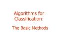 Algorithms for Classification: PowerPoint PPT Presentation