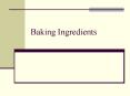 Baking Ingredients PowerPoint PPT Presentation
