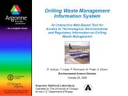Drilling Waste Management Information System