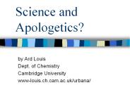 Science and Apologetics?