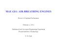 MAE 4261: AIR-BREATHING ENGINES PowerPoint PPT Presentation