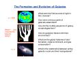 The Formation and Evolution of Galaxies PowerPoint PPT Presentation