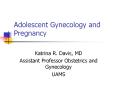 Adolescent Gynecology and Pregnancy PowerPoint PPT Presentation