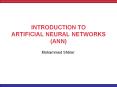 INTRODUCTION TO ARTIFICIAL NEURAL NETWORKS (ANN) PowerPoint PPT Presentation