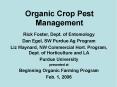 Organic Crop Pest Management PowerPoint PPT Presentation