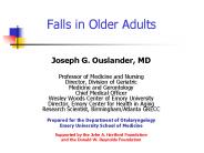 Falls in Older Adults