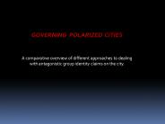 GOVERNING POLARIZED CITIES