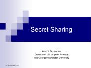 Secret Sharing