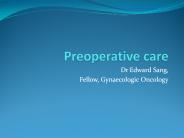 Preoperative care