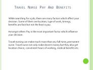 Travel Nursing Pay And Benefits