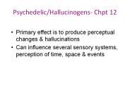 Psychedelic/Hallucinogens- Chpt 12