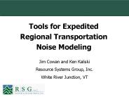Tools for Expedited Regional Transportation Noise Modeling