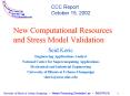 New Computational Resources and Stress Model Validation PowerPoint PPT Presentation