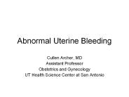 Abnormal Uterine Bleeding