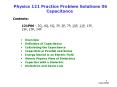 Physics 121 Practice Problem Solutions 06 Capacitance PowerPoint PPT Presentation