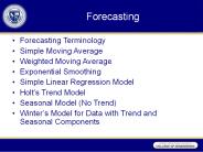 Forecasting