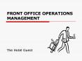 FRONT OFFICE OPERATIONS MANAGEMENT PowerPoint PPT Presentation
