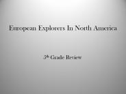 European Explorers In North America