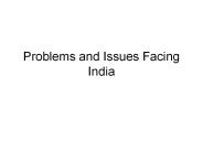 Problems and Issues Facing India
