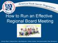 How to Run an Effective Regional Board Meeting PowerPoint PPT Presentation