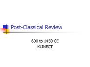 Post-Classical Review