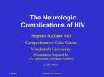 The Neurologic Complications of HIV PowerPoint PPT Presentation