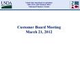 Customer Board Meeting March 21, 2012 PowerPoint PPT Presentation