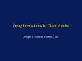 Drug Interactions in Older Adults PowerPoint PPT Presentation