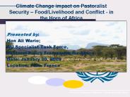 Climate Change impact on Pastoralist Security 