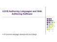 4.01B Authoring Languages and Web Authoring Software PowerPoint PPT Presentation