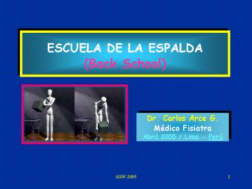 ESCUELA DE LA ESPALDA (Back School)