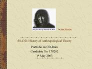 SSA321 History of Anthropological Theory