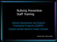 Bullying Prevention Staff Training PowerPoint PPT Presentation