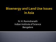 Bioenergy and Land Use Issues in Asia