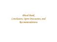 Blood Bank Conclusion, Open Discussion, and Recommendations PowerPoint PPT Presentation