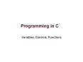 Programming in C PowerPoint PPT Presentation