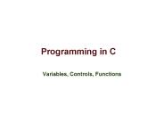 Programming in C