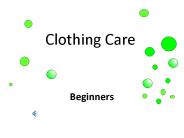 Clothing Care