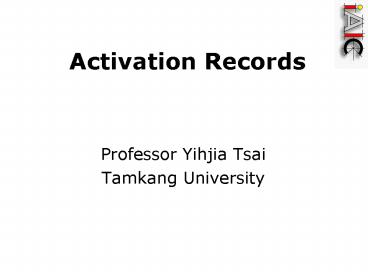 Activation Records