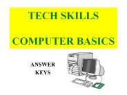 TECH SKILLS  COMPUTER BASICS
