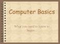 PPT – Computer Basics PowerPoint presentation | free to view - id ...