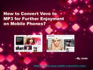 Vevo to MP3 Converter-Help Bring Vevo Music to Pocket
