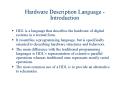 Hardware Description Language - Introduction PowerPoint PPT Presentation