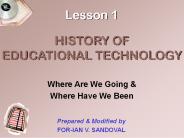 HISTORY OF EDUCATIONAL TECHNOLOGY