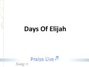 Days Of Elijah