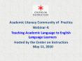 Academic Literacy Community of Practice PowerPoint PPT Presentation
