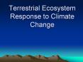 Terrestrial Ecosystem Response to Climate Change PowerPoint PPT Presentation