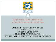 Summer Institute on Aging