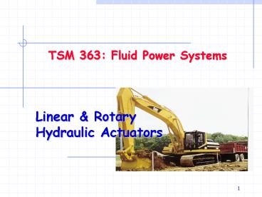 TSM 363: Fluid Power Systems